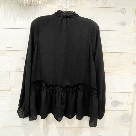 Ann Taylor loft ruffle chiffon tie neck top ❤️ - Picture 6 of 7